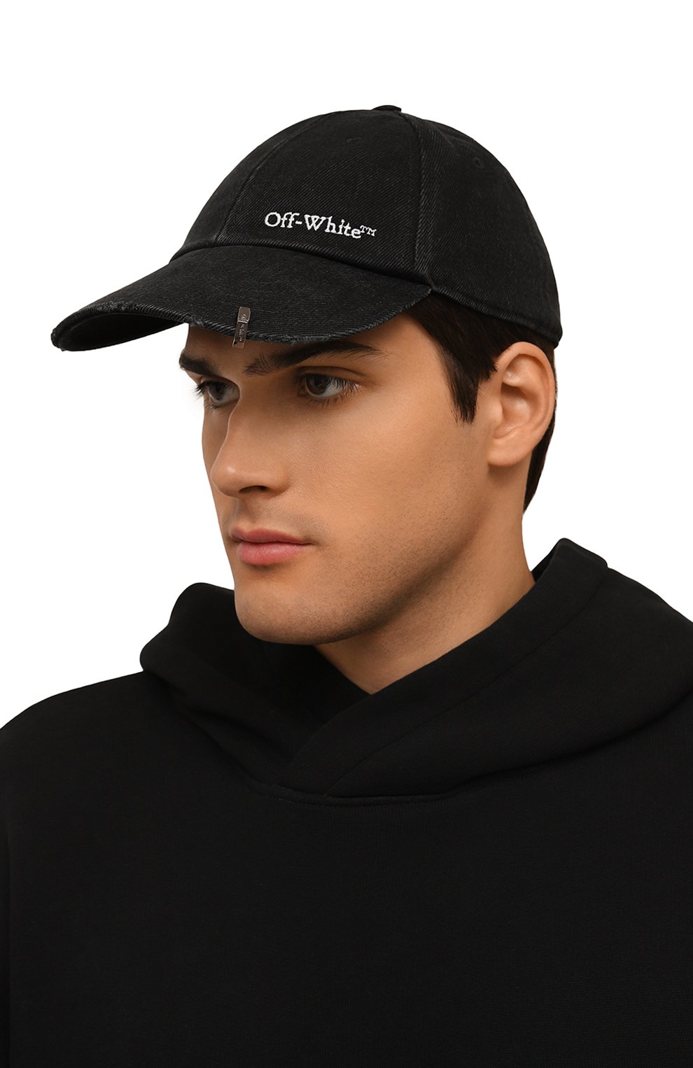 Хлопковая бейсболка OFF-WHITE, арт. 0MLB069F24DEN005, фото 2