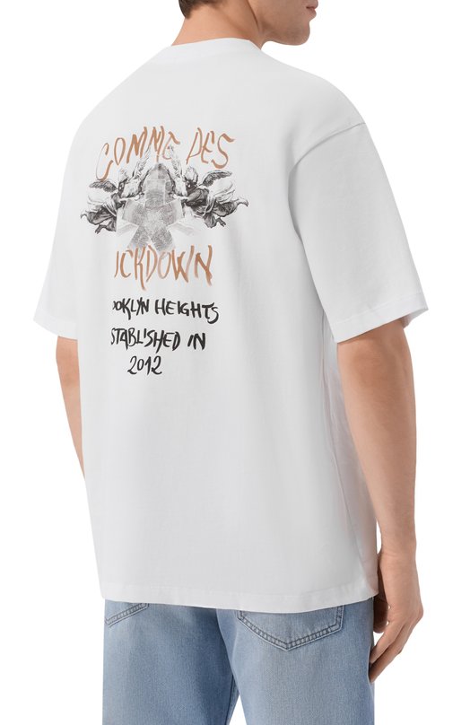 Хлопковая футболка Comme des Fuckdown CFABW01670 Белый  CFABW01670 Фото 4