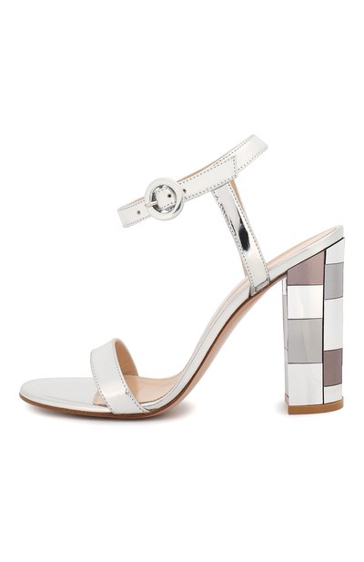 Кожаные босоножки GIANVITO ROSSI, арт. G31132.00RIC.METARGE, фото 3