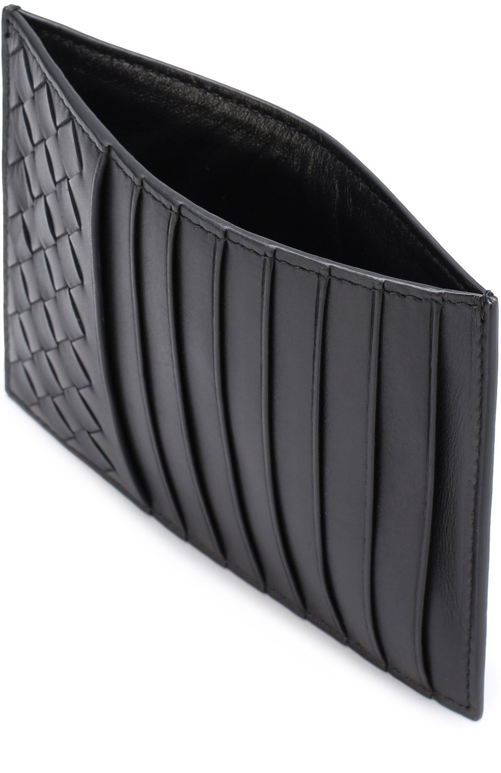 Кожаный футляр для кредитных карт с плетением intrecciato BOTTEGA VENETA черного цвета по цене 64350 руб., арт. 162156/VQ131, фото 3 Кожаный футляр для кредитных карт с плетением intrecciato BOTTEGA VENETA, арт. 162156/VQ131, фото 3