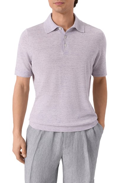 Поло изо льна и хлопка BRUNELLO CUCINELLI, арт. M2L00315, фото 3