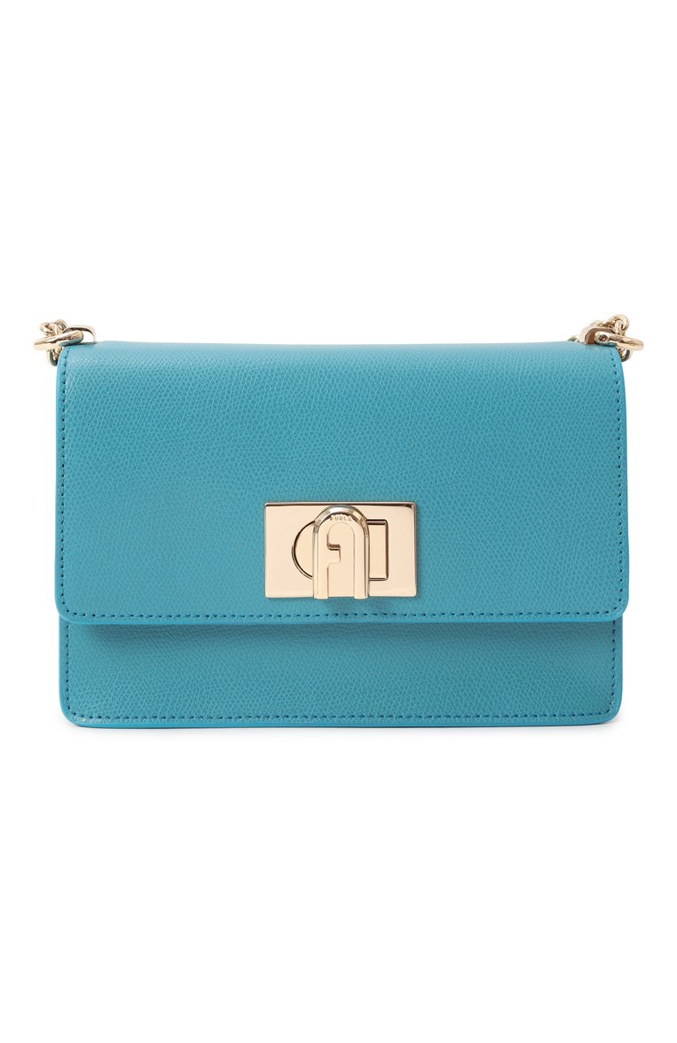 Женская сумка furla 1927 mini FURLA бирюзового цвета, арт. BAFKACO/ARE000 | Фото 1 (Материал: Натуральная кожа; Ремень/цепочка: На ремешке; Размер: mini)