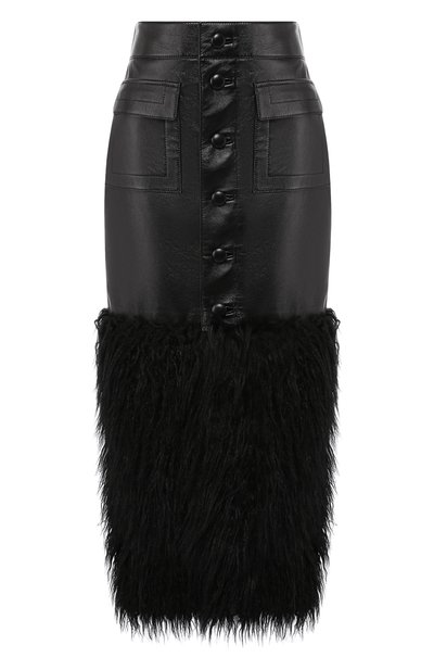 Женская кожаная юбка SAINT LAURENT, арт. 584940/YC2YY