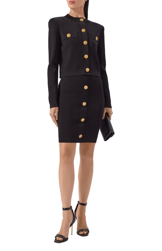 Кардиган из вискозы Balmain GF1KL000/KJ43 Чёрный  GF1KL000/KJ43 Фото 2