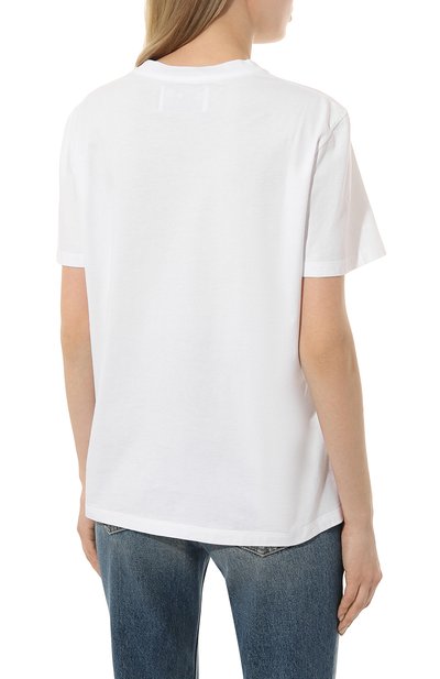 Хлопковая футболка GOLDEN GOOSE DELUXE BRAND белого цвета по цене 14300 руб., арт. GWP01220.P000594.80185, фото 4 Хлопковая футболка GOLDEN GOOSE DELUXE BRAND, арт. GWP01220.P000594.80185, фото 4