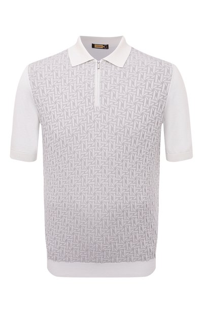 Поло из шелка и хлопка ZILLI, арт. MBZ-PZ062-CHEK1/MC01, фото 1