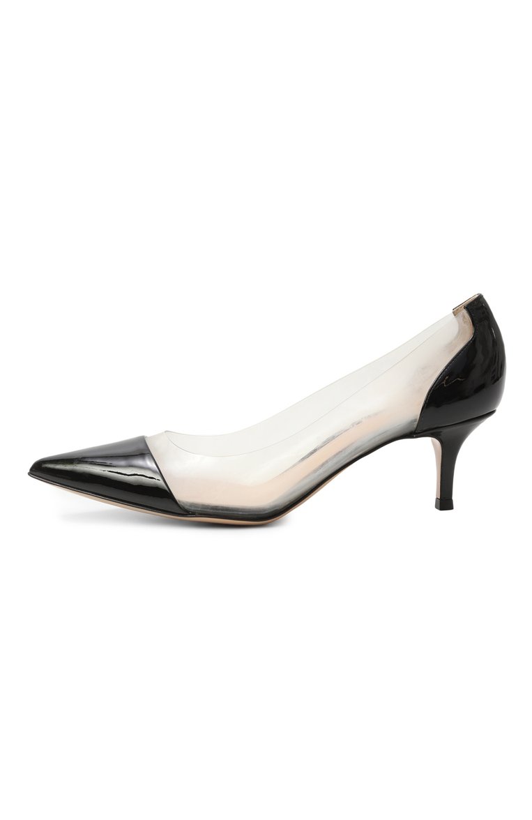 Комбинированные туфли plexi 55 GIANVITO ROSSI, арт. G21481.55RIC.VGLNETR, фото 2