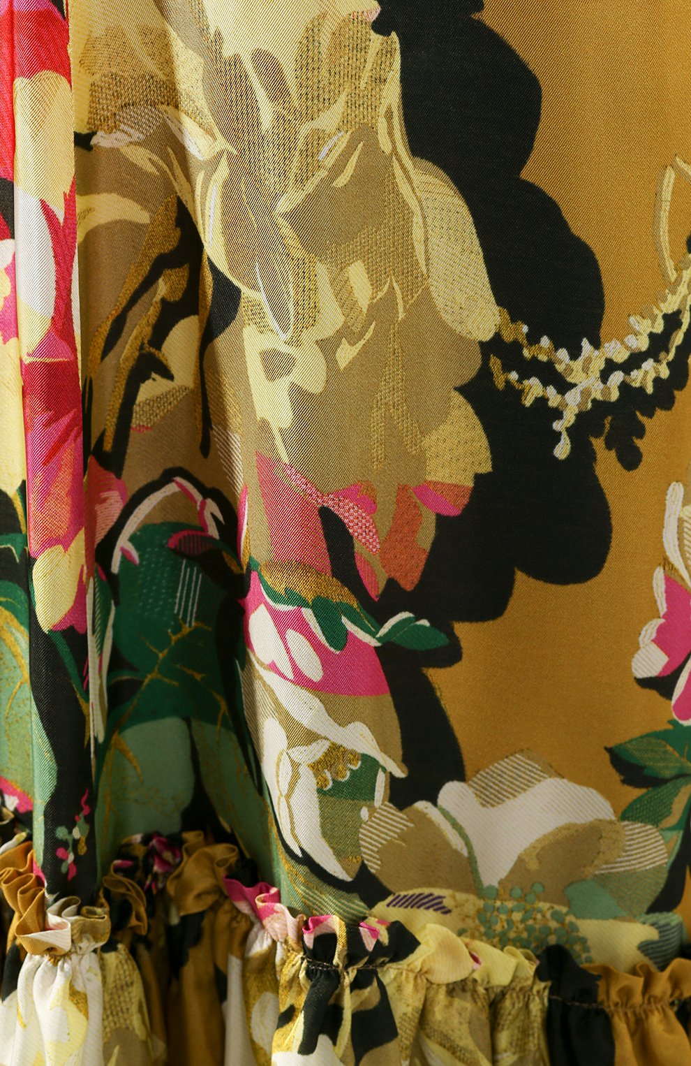 Платье из вискозы DRIES VAN NOTEN желтого цвета по цене 108000 руб., арт. 201-11052-9436, фото 5 Платье из вискозы DRIES VAN NOTEN, арт. 201-11052-9436, фото 5