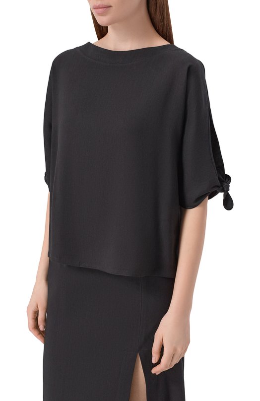 Футболка изо льна и вискозы Lorena Antoniazzi E2626TS52A/3347 Чёрный  E2626TS52A/3347 Фото 3