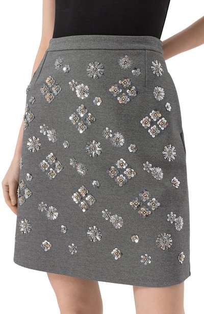 Юбка из вискозы с отделкой пайетками WEEKEND MAX MARA, арт. M0NZA, фото 5