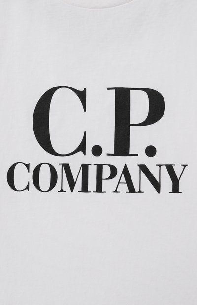 Хлопковая футболка C.P. COMPANY белого цвета по цене 7530 руб., арт. CNM006/LAA17/4-8, фото 3 Хлопковая футболка C.P. COMPANY, арт. CNM006/LAA17/4-8, фото 3