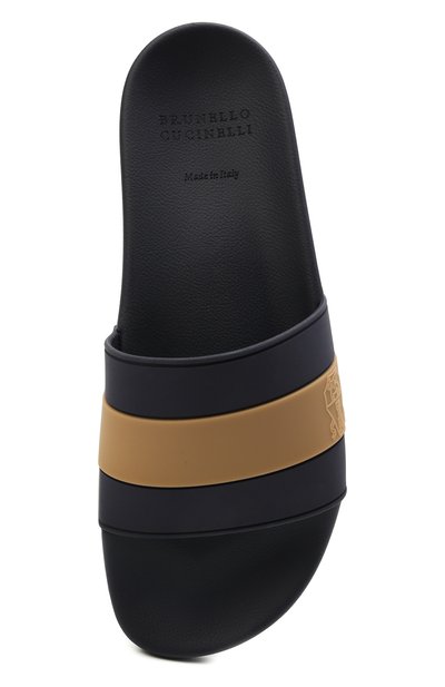 Шлепанцы BRUNELLO CUCINELLI темно-синего цвета по цене 38800 руб., арт. MZUP0SR249, фото 5 Шлепанцы BRUNELLO CUCINELLI, арт. MZUP0SR249, фото 5