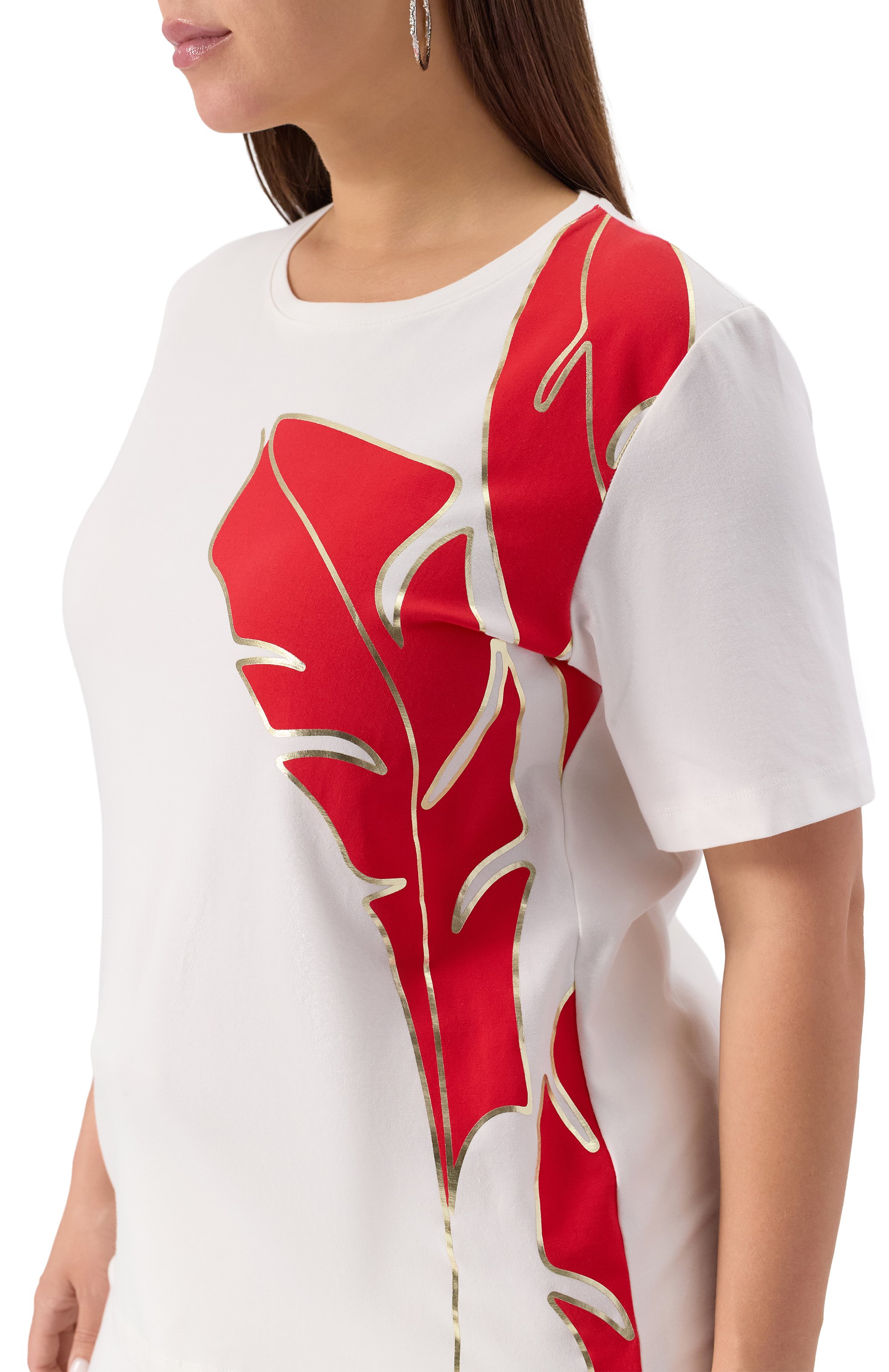 Хлопковая футболка PERSONA BY MARINA RINALDI, арт. R0MANA, фото 5