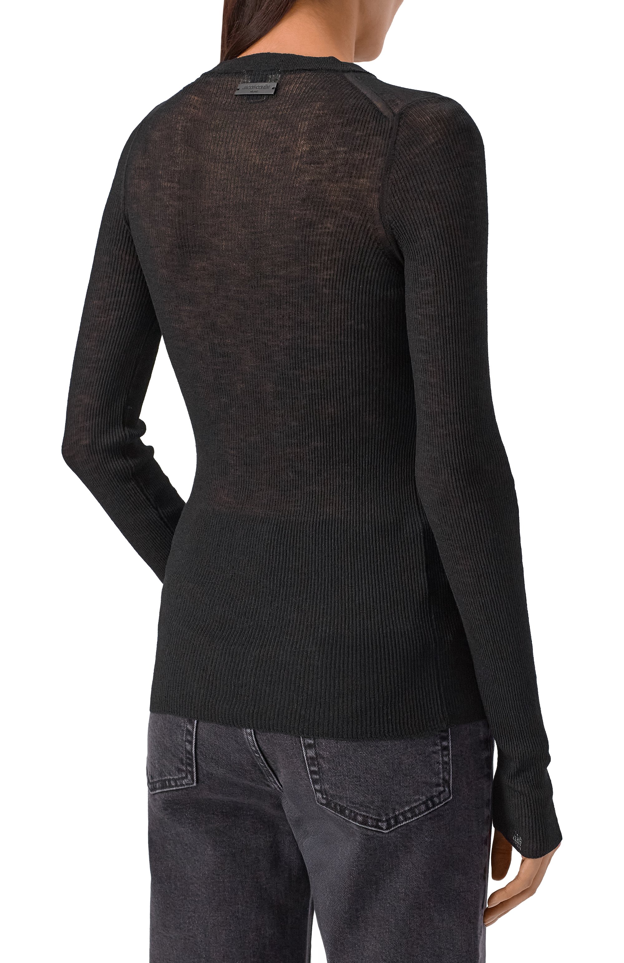 Пуловер JACOB COHEN черного цвета по цене 57250 руб., арт. 25I P/JDM_SG009 000 X0024 FL, фото 4 Пуловер JACOB COHEN, арт. 25I P/JDM_SG009 000 X0024 FL, фото 4