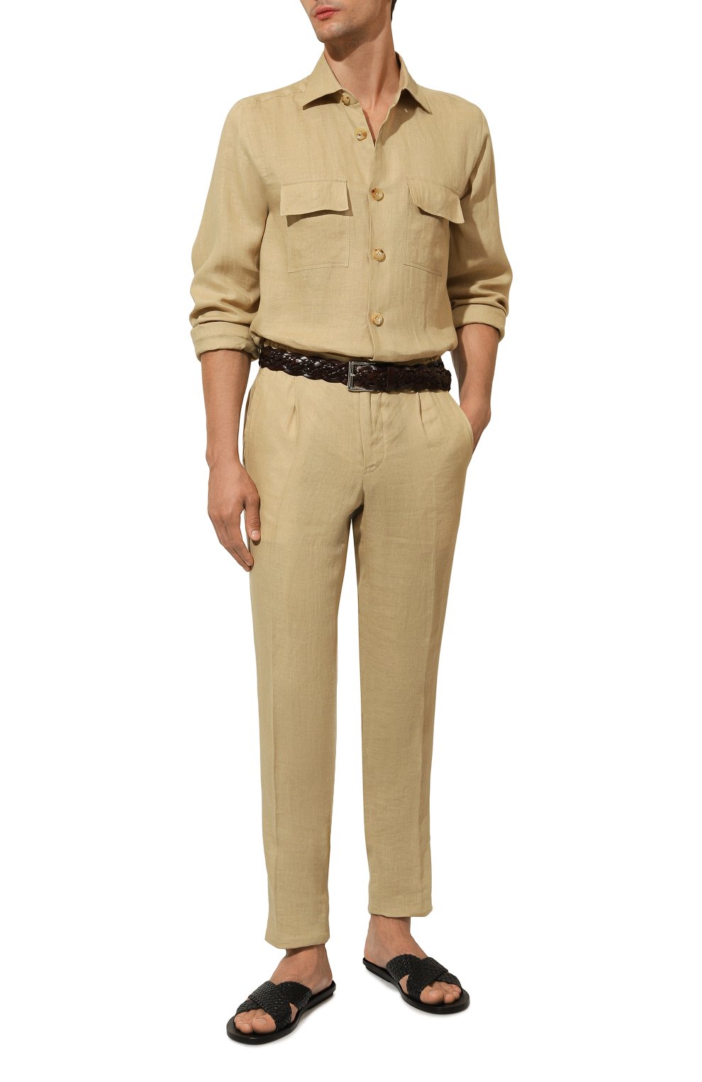 Льняная рубашка KITON, арт. UMC016H08838, фото 2