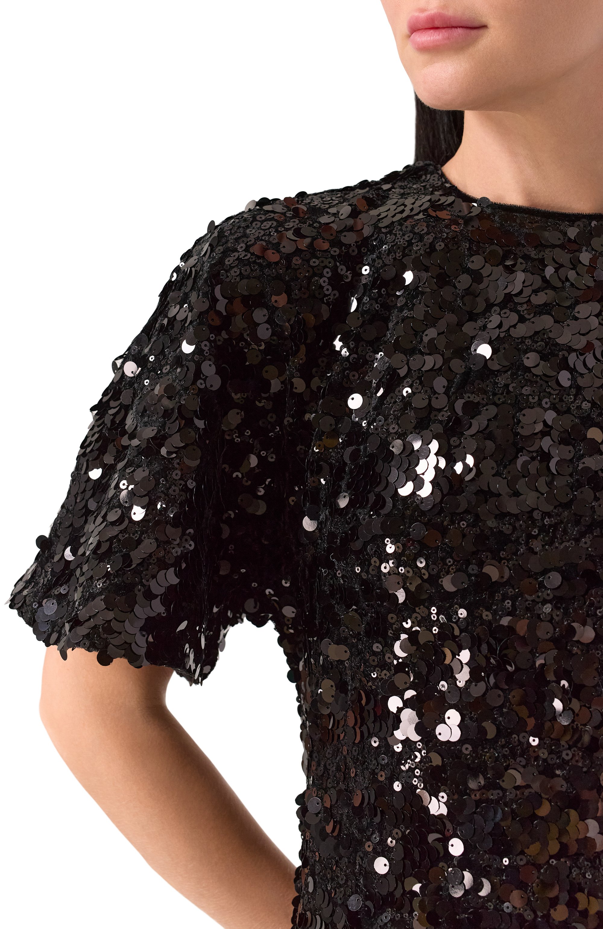 Платье с отделкой пайетками GANNI, арт. T4044, фото 5