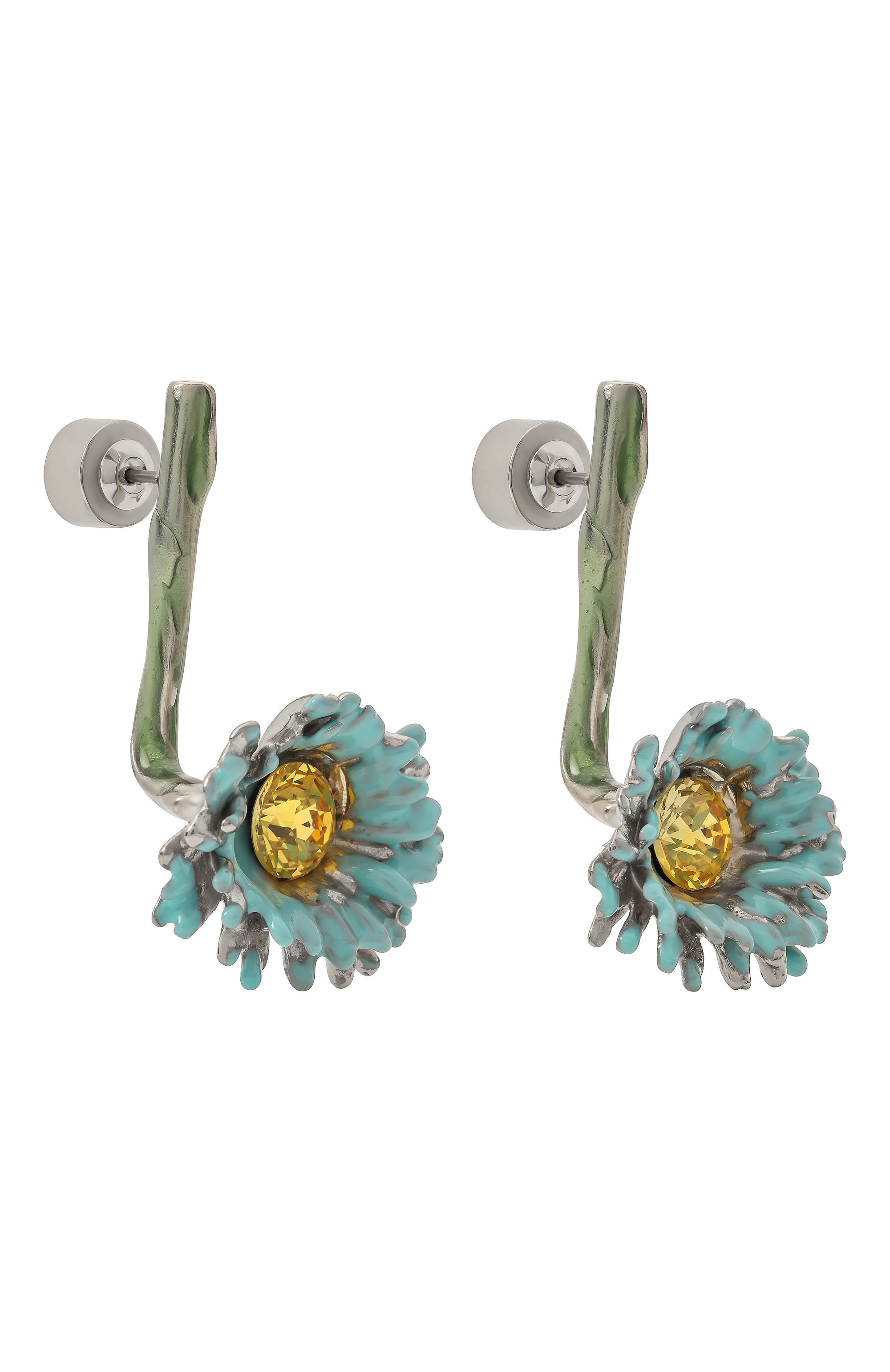 Серьги MARNI бирюзового цвета по цене 34850 руб., арт. 0RMV0541A0 P6527, фото 3 Серьги MARNI, арт. 0RMV0541A0 P6527, фото 3