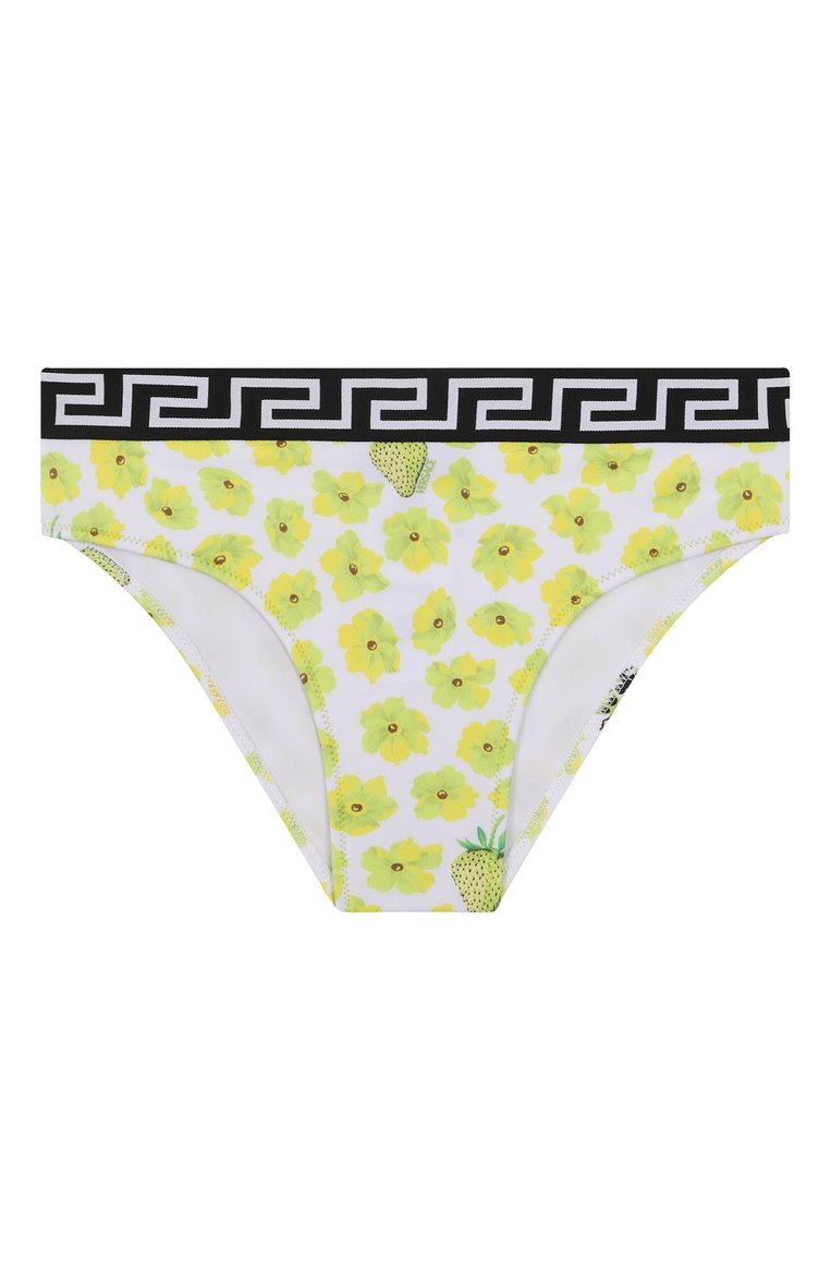 Детского раздельный купальник VERSACE желтого цвета, арт. 1018704/1A13285/8A-14A | Фото 4 (Нос: Не проставлено; Материал внешний: Синтетический материал; Девочки Кросс-КТ: Купальники-пляж; Принт: С принтом; Материал подклада: Синтетический материал; Ростовка одежда: 10 - 11 лет | 140 - 146см, 8 лет | 128 см, 12 лет | 152 см, 16 лет | 164 см)