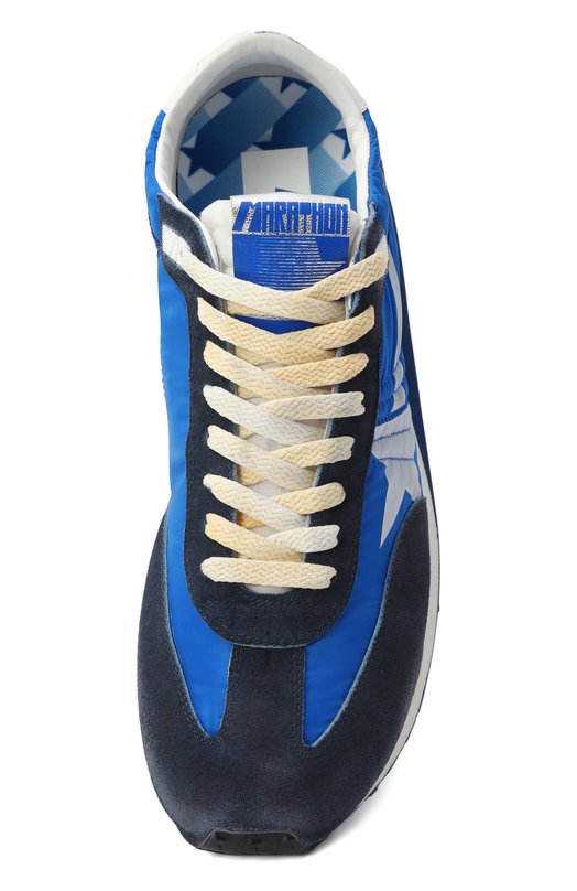 Комбинированные кроссовки Marathon Golden Goose Deluxe Brand GMF00683.F005463 Синий  GMF00683.F005463 Фото 6