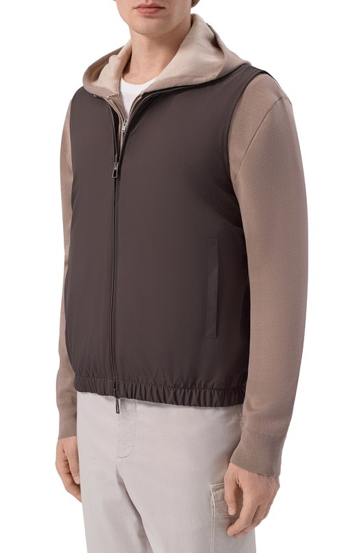 Двусторонний жилет Loro Piana FAP9759 Коричневый  FAP9759 Фото 3