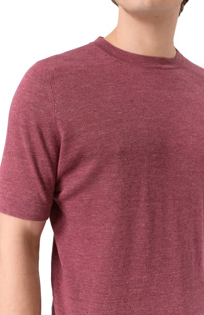 Футболка изо льна и хлопка BRUNELLO CUCINELLI, арт. M2L00340, фото 5