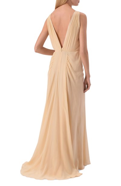 Шелковое платье VALENTINO бежевого цвета по цене 1215000 руб., арт. 8B3VDMV5/93M, фото 3 Шелковое платье VALENTINO, арт. 8B3VDMV5/93M, фото 3