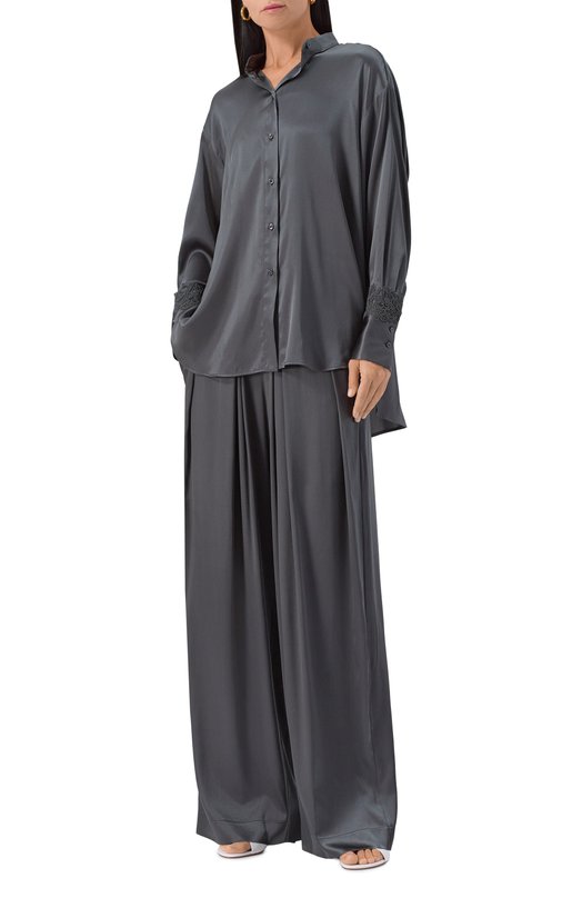 Атласные брюки Ermanno Scervino D474P605TBW Серый  D474P605TBW Фото 2