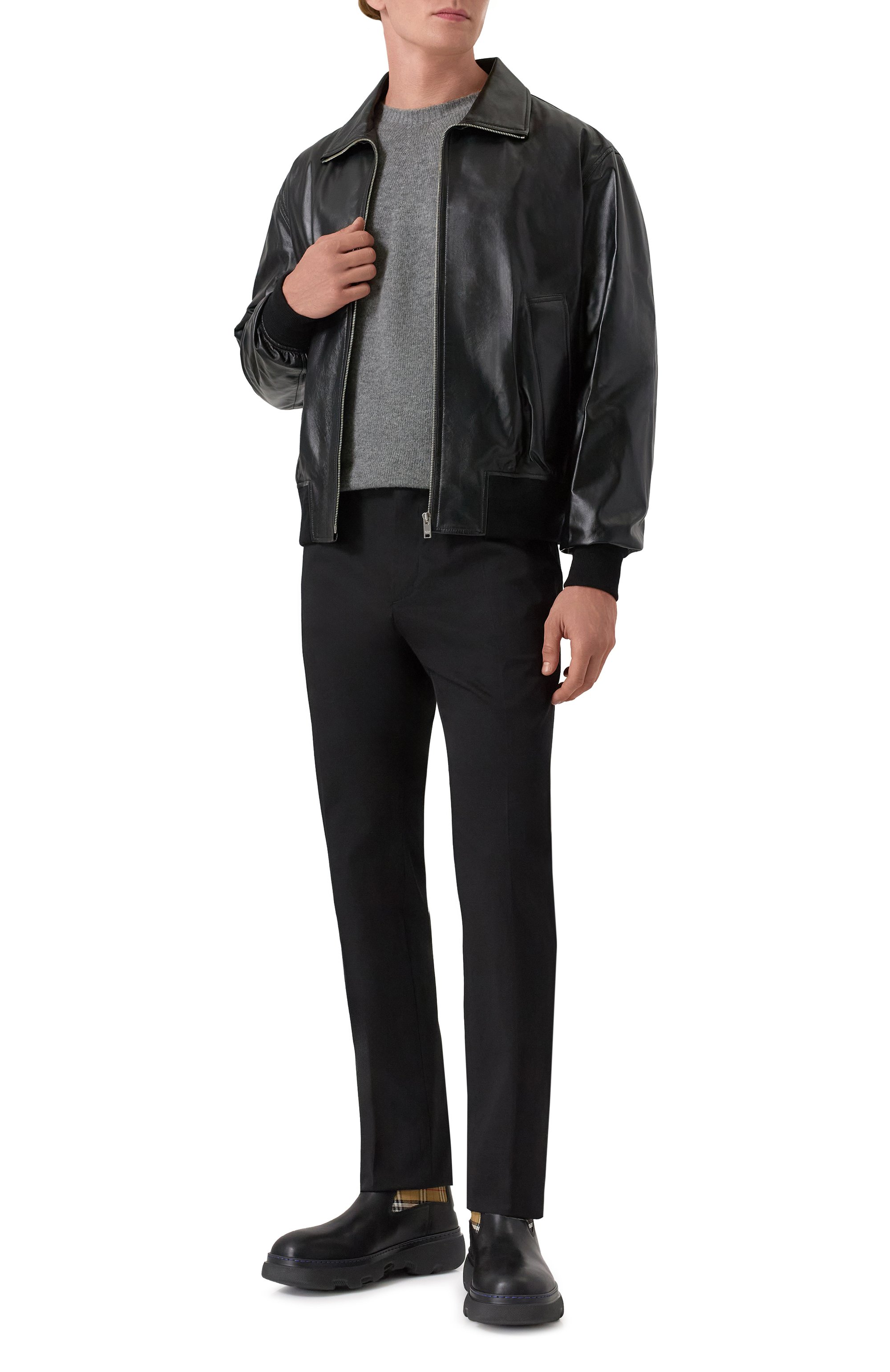 Кожаные челси creeper BURBERRY, арт. 8105183, фото 2