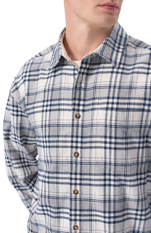 Хлопковая рубашка 12 STOREEZ 135499 Кремовый  135499 Фото 5