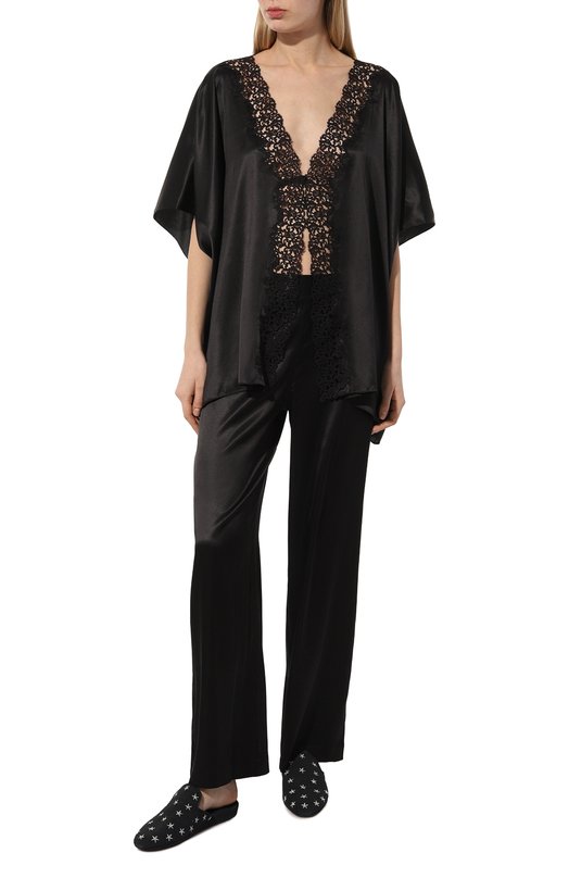 Шелковые брюки Ritratti Milano Чёрный, фото 2