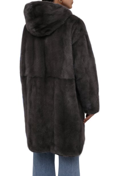 Шуба из норки и козлика YVES SALOMON, арт. 21WYM02993VIRV, фото 4