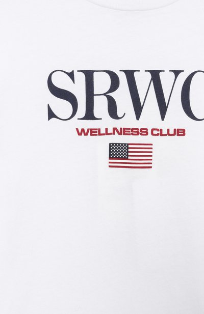 Хлопковая футболка SPORTY AND RICH белого цвета по цене 7865 руб., арт. T004863177WH01, фото 3 Хлопковая футболка SPORTY AND RICH, арт. T004863177WH01, фото 3