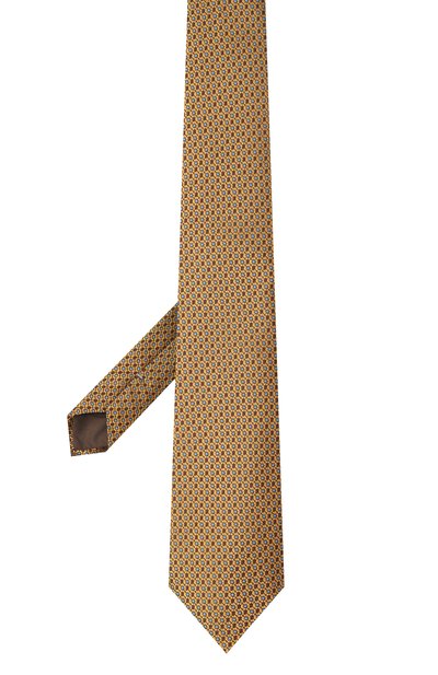 Шелковый галстук CANALI желтого цвета по цене 21000 руб., арт. 18/HJ04406, фото 3 Шелковый галстук CANALI, арт. 18/HJ04406, фото 3