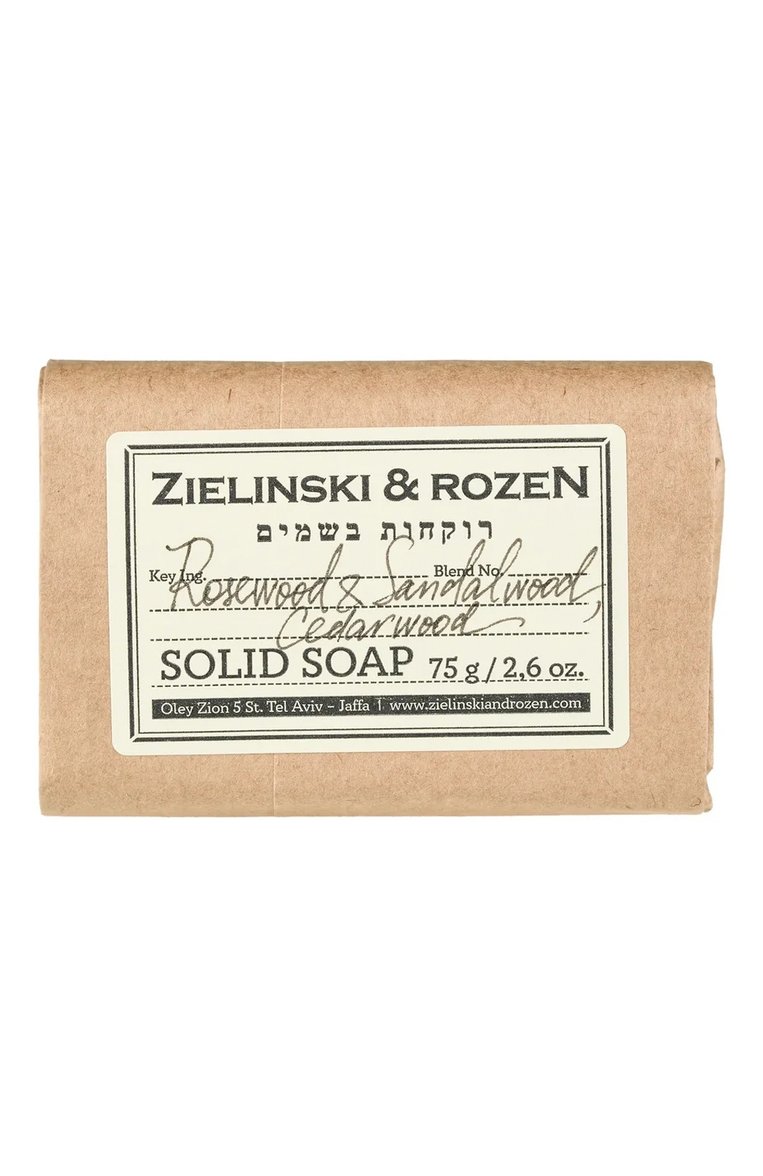 Твердое мыло rosewood & sandalwood, cedarwood (75g) ZIELINSKI&ROZEN бесцветного цвета, арт. 4627153153528 | Фото 1 (Тип продукта: Мыло; Назначение: Для тела; Региональные ограничения белый список (Axapta Mercury): Не проставлено; Нос: Не проставлено; Косметика кросс-кт: Уход У)