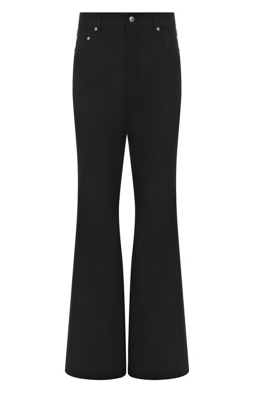 Хлопковые брюки Rick Owens RU02E1335/TE Чёрный RU02E1335/TE