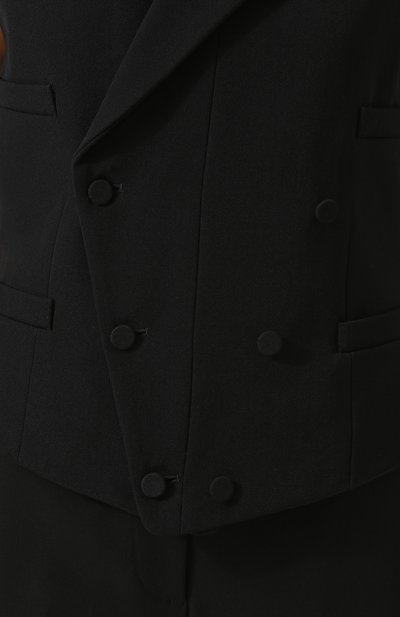 Приталенный двубортный жилет с принтованной спинкой GUCCI, арт. 493103/Z535G, фото 5