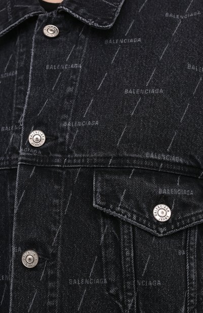 Джинсовая куртка BALENCIAGA темно-серого цвета по цене 109500 руб., арт. 625990/TJW41, фото 5 Джинсовая куртка BALENCIAGA, арт. 625990/TJW41, фото 5