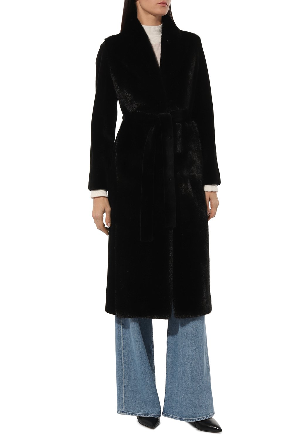 Шуба из норки YVES SALOMON, арт. 7WYM75720VLVR, фото 3