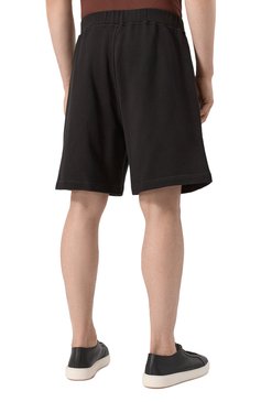 Мужские хлопковые шорты DSQUARED2 черного цвета, арт. S71MU0839/S25551 | Фото 4 (Стили: Спорт-шик, Кэжуэл; Случай: Повседневный; Принт: Без принта; Материал внешний: Хлопок; Длина Шорты М: До колена)
