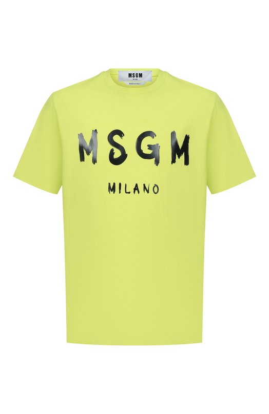 Хлопковая футболка MSGM 4040MM510/267002 Зелёный 4040MM510/267002