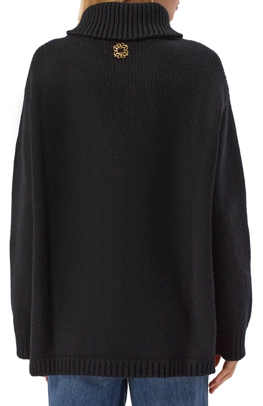 Свитер из шерсти и кашемира Elie Saab T0230NF25/W0007 Чёрный  T0230NF25/W0007 Фото 4