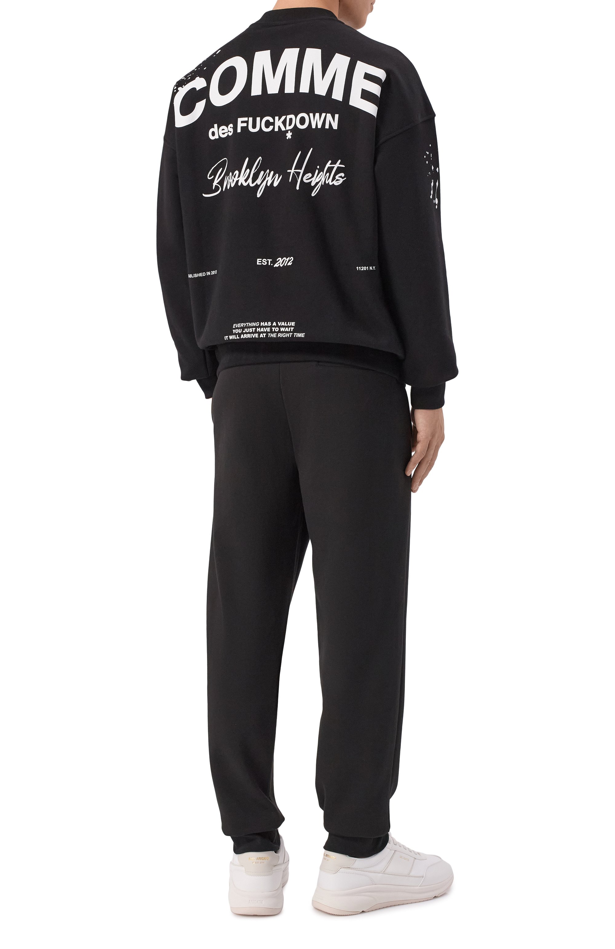 Хлопковый свитшот COMME DES FUCKDOWN черного цвета по цене 11300 руб., арт. CFABM01748, фото 2 Хлопковый свитшот COMME DES FUCKDOWN, арт. CFABM01748, фото 2