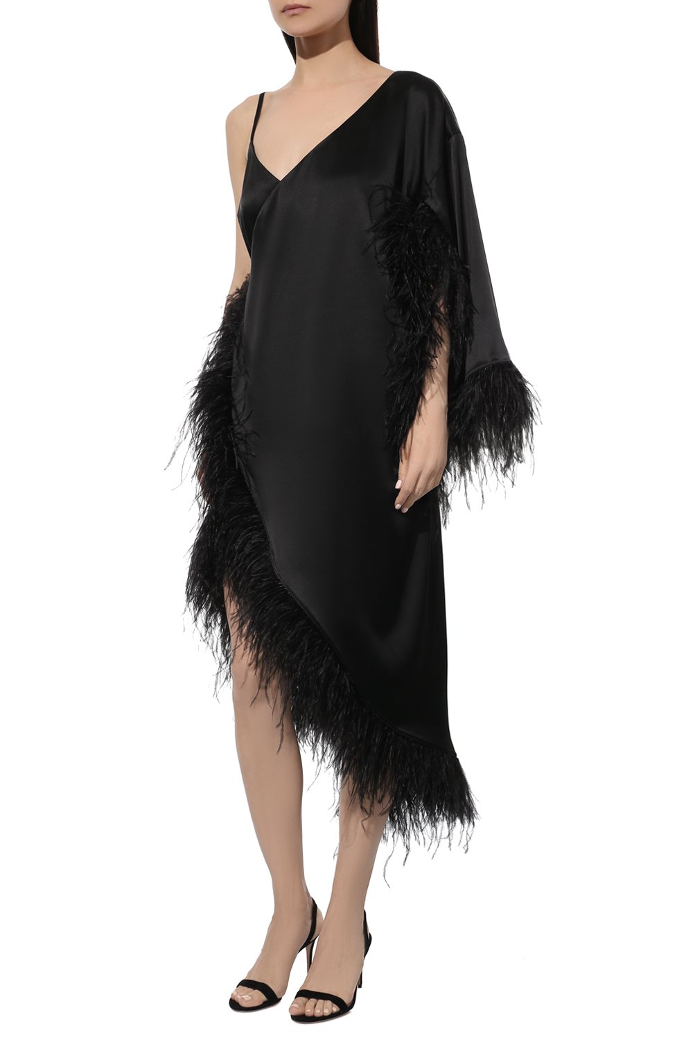 Шелковое платье с отделкой перьями RUBAN, арт. RТS21-11.1.52.2, фото 3