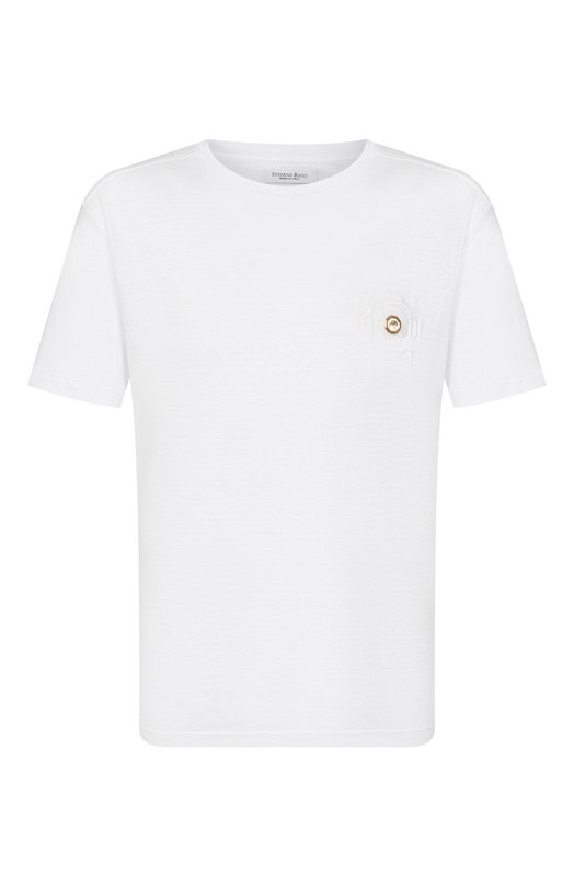 Льняная футболка Stefano Ricci MNH5104070/LN Белый MNH5104070/LN