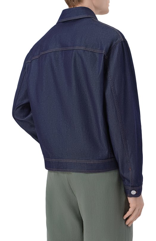 Куртка из хлопка и шелка Giorgio Armani GM003460/AF24651 Синий  GM003460/AF24651 Фото 4