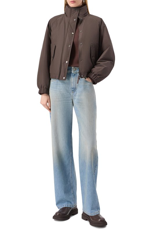 Пуховая куртка Brunello Cucinelli MG5017835P Коричневый  MG5017835P Фото 2