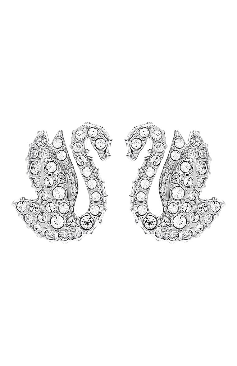 Женские серьги iconic swan SWAROVSKI серебряного цвета, арт. 5647873 | Фото 1 (Региональные ограничения белый список (Axapta Mercury): Не проставлено; Нос: Не проставлено; Материал: Металл, Кристаллы)