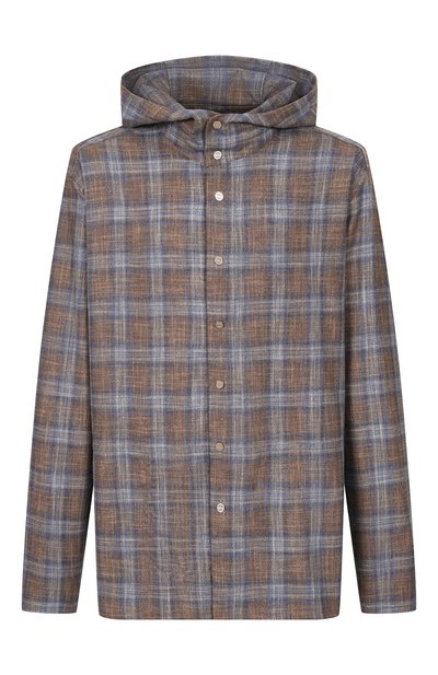 Мужская рубашка из шерсти и шелка KITON, арт. UMCPETEK0628G