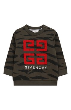 Детский хлопковый свитшот GIVENCHY зеленого цвета, арт. H05106 | Фото 1 (Кросс-КТ НВ: Спорт-одежда, Свитшоты; Материал внешний: Хлопок; Статус проверки: Проверена категория; Ростовка одежда: 18 мес | 86 см, 24 мес | 92 см, 36 мес | 98 см, 9 мес | 74 см)