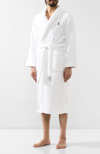 Хлопковый халат POLO RALPH LAUREN белого цвета по цене 16450 руб., арт. 714621695, фото 3 Хлопковый халат POLO RALPH LAUREN, арт. 714621695, фото 3
